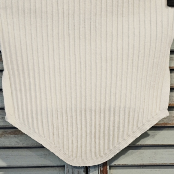 Babyboo White Ribbed Strapless Bandeau Tube Top S Y2K Summer Coquette Crop Top - Picture 5 of 9